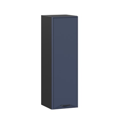 Навесной шкаф высокий 300 Индиго ЛД 298.410.000.150, Чёрный/Тёмно-синий в Перми - изображение