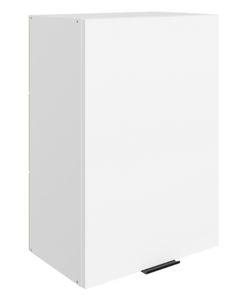 Навесной шкаф Стоун L500 Н720 (1 дв. гл.) (белый/джелато софттач) в Перми - изображение
