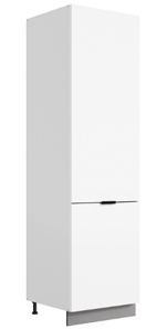 Шкаф-пенал Стоун L600 под холодильник (2 дв.гл.) (белый/джелато софттач) в Перми
