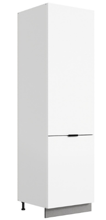 Шкаф-пенал Стоун L600 под холодильник (2 дв.гл.) (белый/джелато софттач) в Перми - изображение
