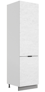 Шкаф-пенал Стоун L600 под холодильник (2 дв.гл.) (белый/белая скала) в Перми