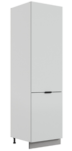 Шкаф-пенал Стоун L600 под холодильник (2 дв.гл.) (белый/лайт грей софттач) в Перми