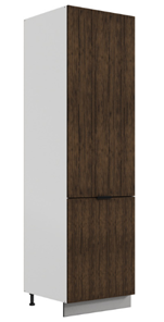 Шкаф-пенал Стоун L600 под холодильник (2 дв.гл.) (белый/палисандр) в Перми