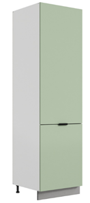 Шкаф-пенал Стоун L600 под холодильник (2 дв.гл.) (белый/полынь софттач) в Перми