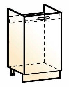 Шкаф рабочий под мойку Стоун L500 (1 дв. гл.) в Перми - изображение