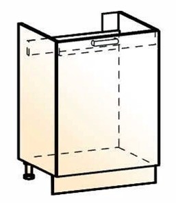 Шкаф рабочий под мойку Стоун L600 (1 дв. гл.) в Перми - предосмотр