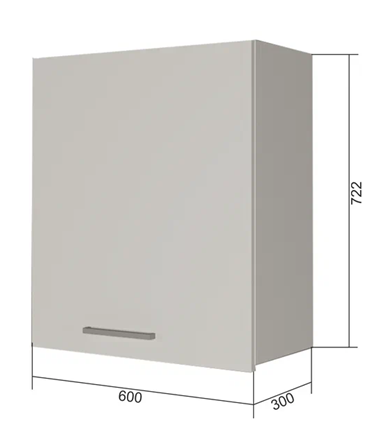 Навесной шкаф ВС7 60, Роза/Белый в Перми - изображение