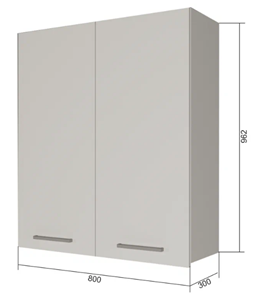 Кухонный шкаф ВС9 80, МДФ Меренга/Антрацит в Кунгуре
