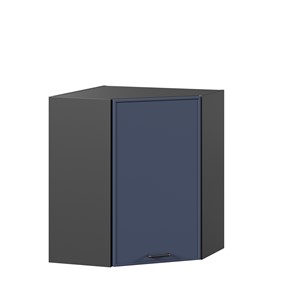 Угловой настенный шкаф Индиго ЛД 298.610.000.158, Чёрный/Тёмно-синий в Соликамске