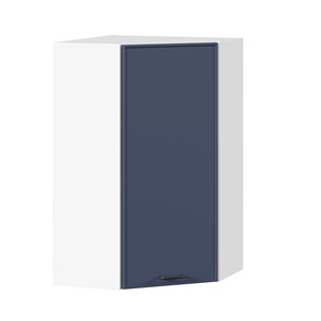 Угловой кухонный шкаф высокий Индиго ЛД 298.620.000.117, Белый/Тёмно-синий в Перми - предосмотр