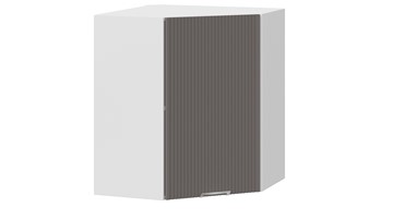Угловой навесной шкаф Кимберли 1В6У (Белый, Муссон) в Перми - предосмотр