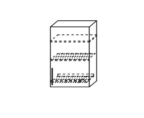 Шкаф на кухню Мыло, настенный однодверный с сушкой 918*500*320, ШС 500/918 в Перми - изображение