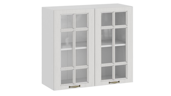 Навесной кухонный шкаф Лина 1В8С (Белый/Белый) в Перми - изображение