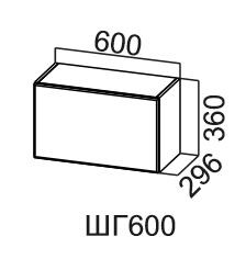 Навесной шкаф Модус, ШГ600/360, фасад "галифакс табак" в Чайковском