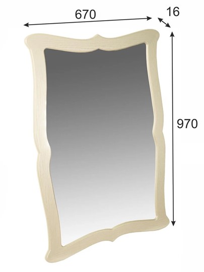 Зеркало настенное Берже 23 (слоновая кость) в Перми - изображение 5