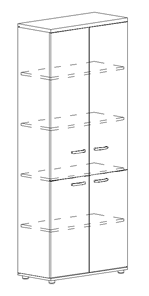 Шкаф для документов 4-х дверный Albero (78х36,4х193) в Перми