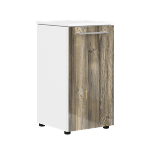 Низкий шкаф колонна MORRIS Дуб Базель/белый MLC 42.1 (429х423х821) в Кунгуре