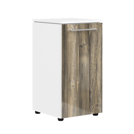 Низкий шкаф колонна MORRIS Дуб Базель/белый MLC 42.1 (429х423х821) в Перми - изображение