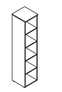 Высокий шкаф колонна MORRIS Дуб Базель/Венге Магия MHC 42 (429х423х1956) в Перми - предосмотр 1