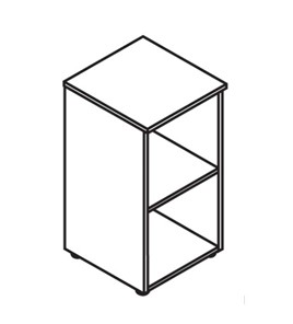 Низкий шкаф колонна MORRIS Дуб Базель/белый MLC 42.1 (429х423х821) в Перми - предосмотр 1