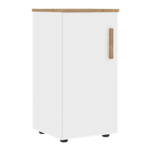 Шкаф колонна низкий с глухой левой дверью FORTA Белый-Дуб Гамильтон FLC 40.1 (L) (399х404х801) в Перми - предосмотр