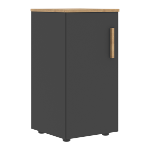 Шкаф колонна низкий с глухой левой дверью FORTA Графит-Дуб Гамильтон  FLC 40.1 (L) (399х404х801) в Перми - предосмотр