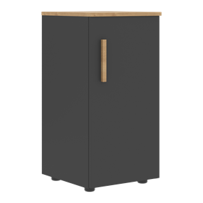 Низкий шкаф колонна с глухой дверью правой FORTA Графит-Дуб Гамильтон  FLC 40.1 (R) (399х404х801) в Перми - предосмотр