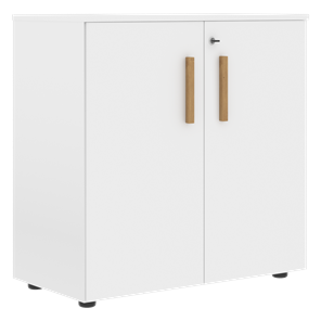 Низкий шкаф широкий с малыми дверцами FORTA Белый FLC 80.1(Z) (798х404х801) в Перми - предосмотр