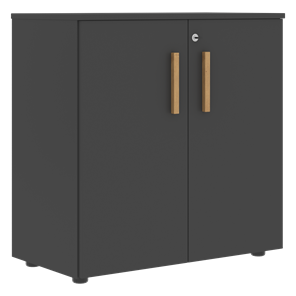 Низкий шкаф с малыми дверцами широкий FORTA Черный Графит FLC_80.1_Z__grafit.png FLC 80.1(Z) (798х404х801) в Чайковском