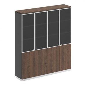 Шкаф для документов со стеклянными дверьми Speech Cube (180.2x40x203.4) СИ 315 ДГ АР ДГ/ХР в Кунгуре
