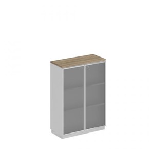Шкаф для документов средний стекло в рамке Speech Cube (90x40x124.6) СИ 319 ДС БП ХР в Перми