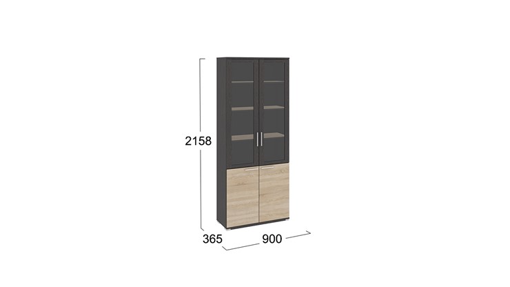 Шкаф с 4-мя дверями Успех-2 ПМ-184.17 (Венге Цаво, Дуб Сонома) в Перми - изображение 1