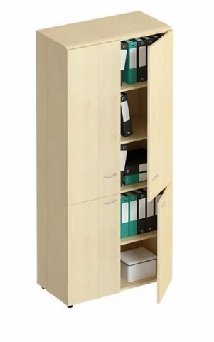 Шкаф для документов закрытый Комфорт, дуб шамони, 4-дверный (80х38х200) в Перми - изображение 1
