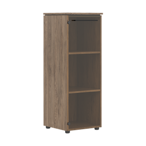Средний шкаф колонна с глухой стеклянной дверью MORRIS TREND Антрацит/Кария Пальмира MMC 42.1 (429х423х821) в Березниках