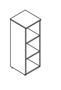 Шкаф средний  со стеклянной дверцей MORRIS Дуб Базель/Венге Магия MMC 42.2 (429х423х1188) в Перми - предосмотр 1