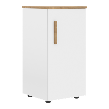 Низкий шкаф колонна с правой дверью FORTA Белый-Дуб Гамильтон FLC 40.1 (R) (399х404х801) в Перми - изображение