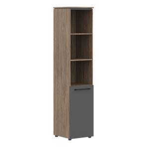 Шкаф колонна высокая с малой дверью MORRIS TREND Антрацит/Кария Пальмира MHC 42.5 (429х423х1956) в Перми - предосмотр
