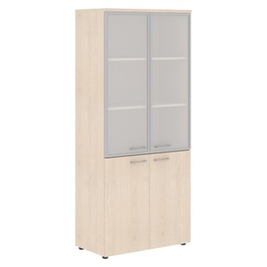 Шкаф комбинированный с дверьми в алюминиевой рамке и топом XTEN Бук Тиара  XHC 85.7  (850х410х1930) в Перми