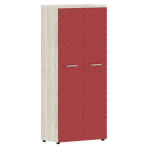 Шкаф с дверцами TORR LUX TLHC 85.1 с глухими дверьми и топом 854х452х1958 Сосна Эдмонт/ Красный в Перми - предосмотр