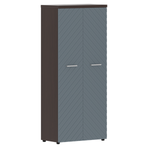 Шкаф с дверцами TORR LUX TLHC 85.1 с глухими дверьми и топом 854х452х1958 Венге Магия/ Серо-голубой в Перми