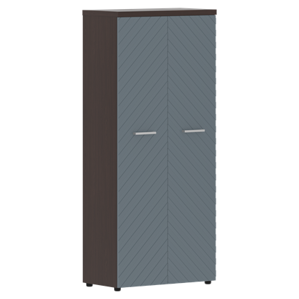 Шкаф с дверцами TORR LUX TLHC 85.1 с глухими дверьми и топом 854х452х1958 Венге Магия/ Серо-голубой в Перми - изображение