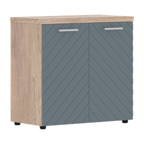 Шкаф TORR LUX TLLC 85.1 с глухими малыми дверьми и топом 854х452х833 Дуб Каньон / Серо-голубой в Перми