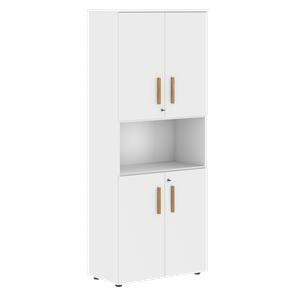 Шкаф с глухими малыми дверьми FORTA Белый FHC 80.4(Z) (798х404х1965) в Перми