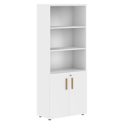 Широкий шкаф высокий FORTA Белый FHC 80.5(Z)  (798х404х1965) в Перми - изображение