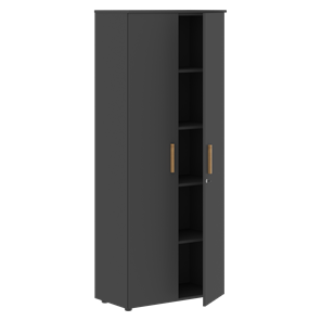 Шкаф широкий высокий FORTA Черный Графит FHC 80.1(Z) (798х404х1965) в Перми - предосмотр