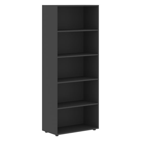 Широкий шкаф высокий FORTA Черный Графит FHC 80.2(Z) (798х404х1965) в Перми - изображение 1