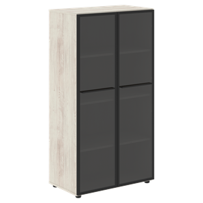 Шкаф средний со стеклянными  дверцами LOFTIS Сосна Эдмонт LMC 80.2 (800х430х1517) в Перми