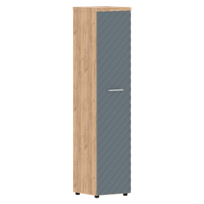 Шкаф-стеллаж TORR LUX TLHC 42.1 колонка с глухой дверью и топом 435х452х1958 Дуб Бофорд/ Серо-голубой в Перми