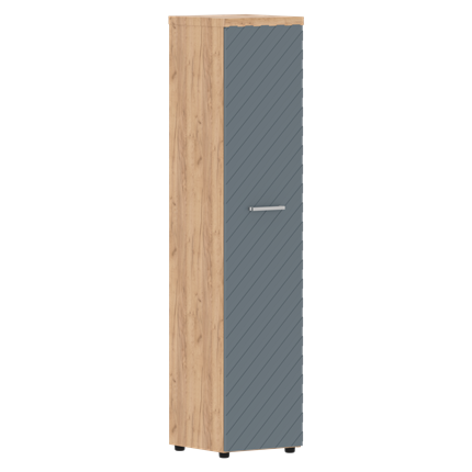 Шкаф-стеллаж TORR LUX TLHC 42.1 колонка с глухой дверью и топом 435х452х1958 Дуб Бофорд/ Серо-голубой в Перми - изображение