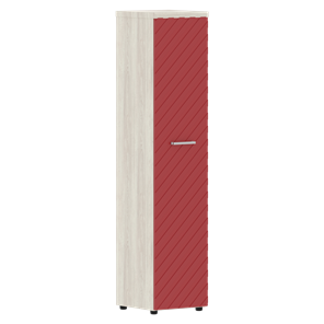 Шкаф-стеллаж TORR LUX TLHC 42.1 колонка с глухой дверью и топом 435х452х1958 Сосна Эдмонт/ Красный в Соликамске